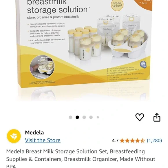 Medela White Breast Milk Storage Containers for Organization - Picture 4 of 4